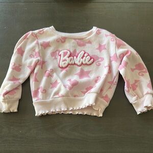 Barbie Pink and White Kids Sweatshirt